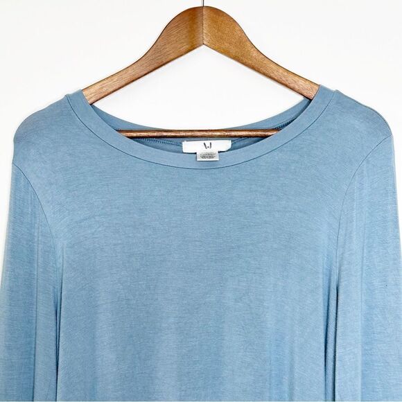 Amelia James Bell Sleeve Tunic Top Blue Size Large - Picture 5 of 9